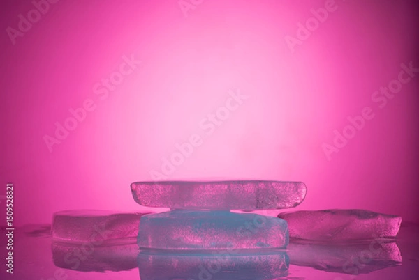 Obraz colored ice for podium background