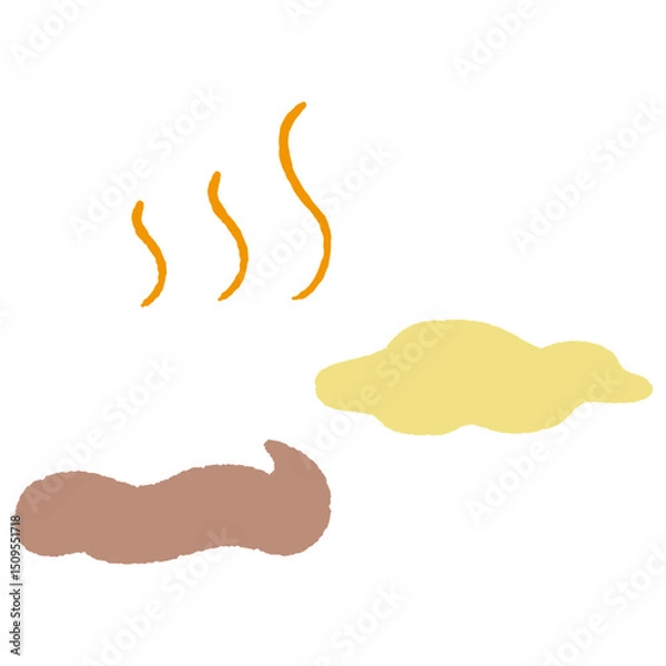 Obraz においのするうんことおしっこのイメージイラスト