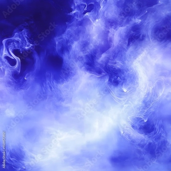 Obraz Abstract Blue and White Smoke Swirls Background Texture