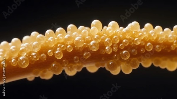 Obraz Microscopic Amber Resin Beads Close Up Macro Photography