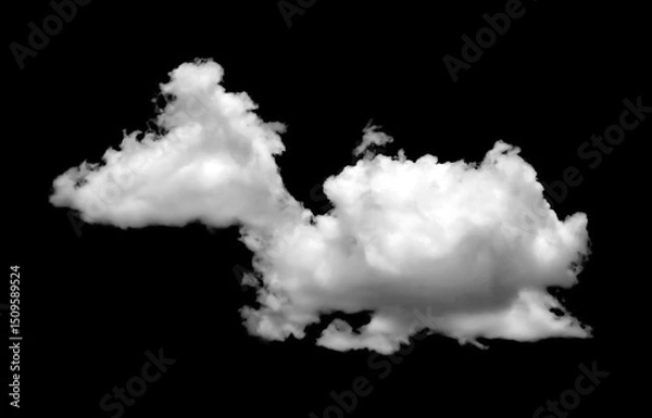 Obraz Clouds in the sky with black and white isolated like background with lights and patterns isolated on the image.
