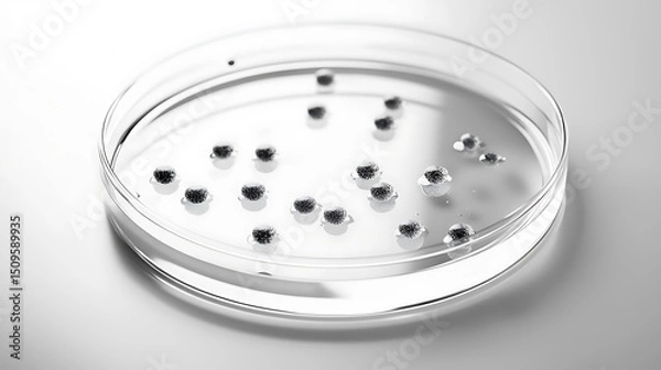 Fototapeta Petri Dish with Colonies of Microorganisms