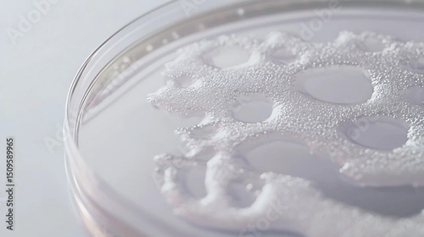 Fototapeta Microbial Colonies in a Petri Dish