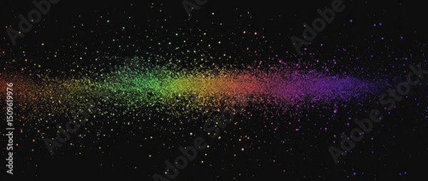 Fototapeta Vibrant gradient of rainbow colors against black background, creating stunning visual effect that evokes sense of wonder and creativity