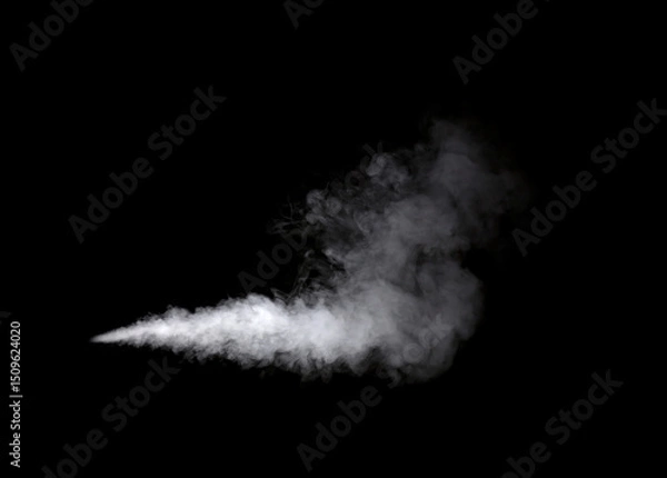 Fototapeta black smoke with fog and vapor background isolated png effect white coffee dust smoke cloud texture transparent clear abstract with shape magic background	