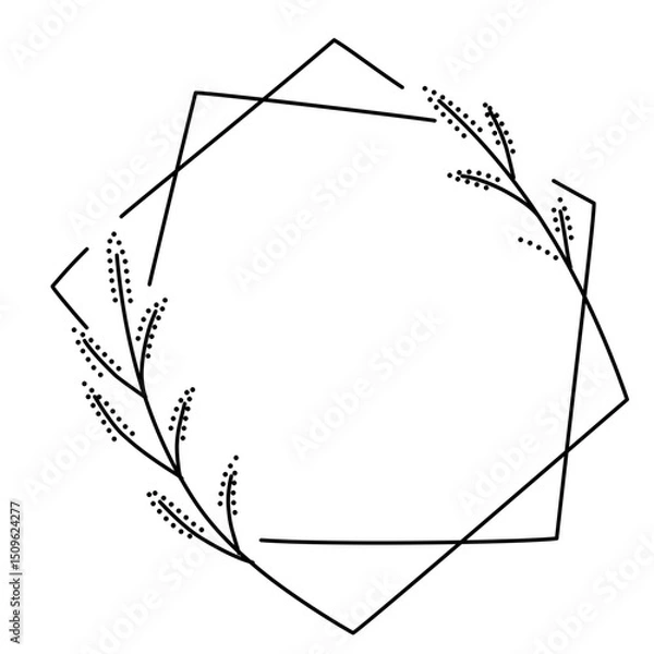 Fototapeta vector illustration of an abstract frame