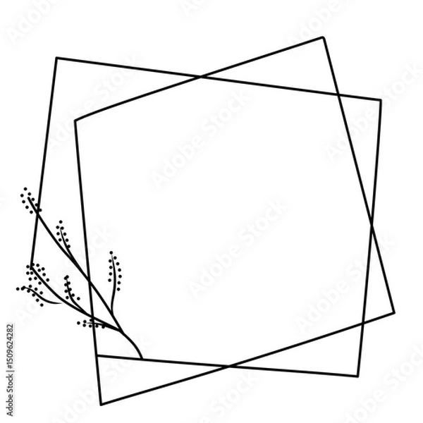 Fototapeta vector illustration of an abstracframe