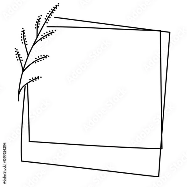 Fototapeta vector frame with floral 
