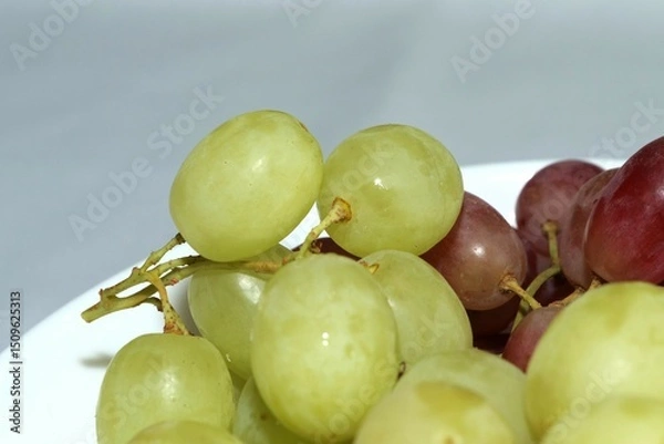 Fototapeta 二種のブドウ盛り合わせ