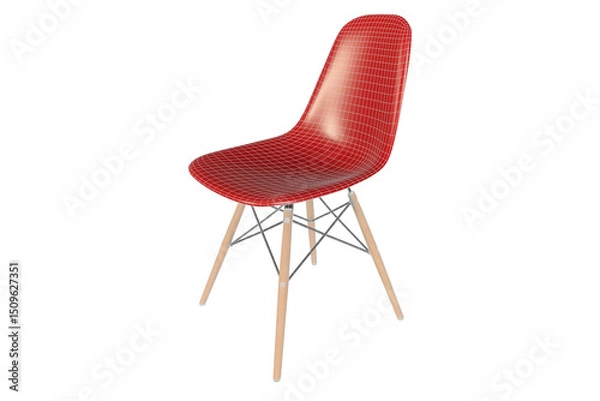 Obraz Vitra - Eames Plastic Side Chair DSW 3D Model