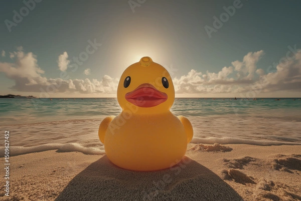 Obraz Rubber Duck created with Generative AI Technology, ai, generative