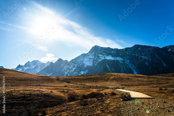 Obraz mountain landscape with blue sky