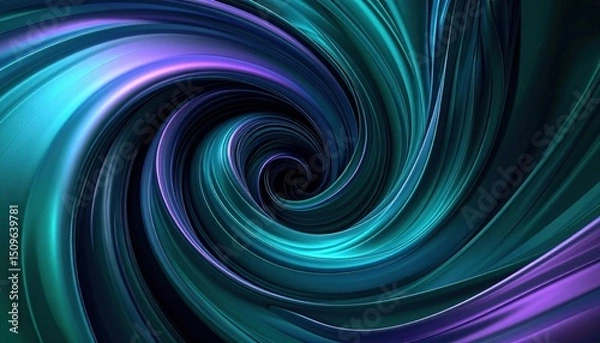 Fototapeta Abstract Swirling Vortex Design With Vibrant Colors