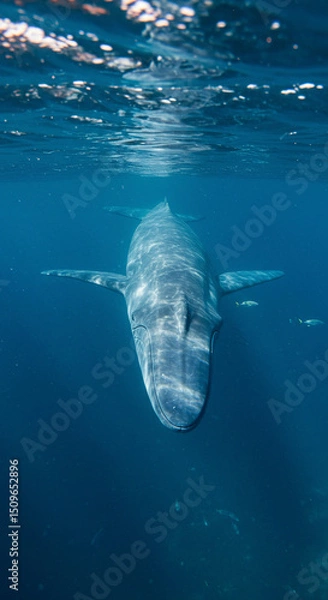 Obraz Blue whale underwater scene