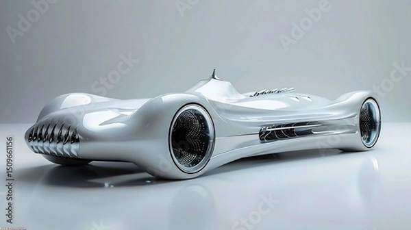 Obraz Concept car designed to look like a giant toothbrush sleek futuristic automotive design