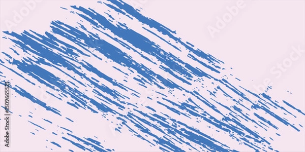 Fototapeta Grainy blue spiral brush stroke with spray texture. Hand drawn distress damaged edge vintage banner with spiral bold line. Grainy bold brush strokes texture with scattered tiny dots. Retro background.