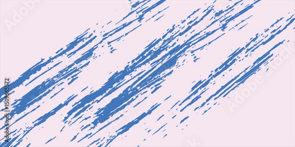 Fototapeta Grainy blue spiral brush stroke with spray texture. Hand drawn distress damaged edge vintage banner with spiral bold line. Grainy bold brush strokes texture with scattered tiny dots. Retro background.