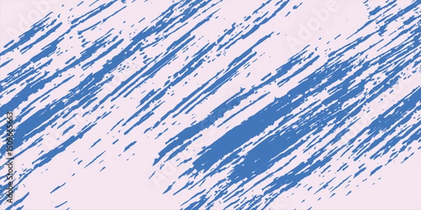 Fototapeta Grainy blue spiral brush stroke with spray texture. Hand drawn distress damaged edge vintage banner with spiral bold line. Grainy bold brush strokes texture with scattered tiny dots. Retro background.