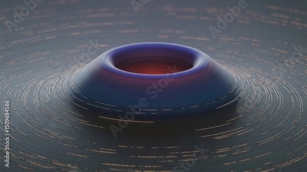 Fototapeta Futuristic Data Vortex: A Cosmic Portal of Light and Motion