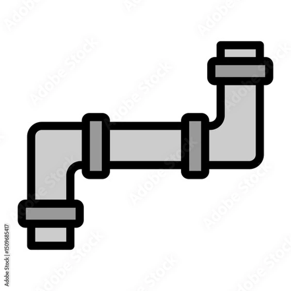 Fototapeta Pipe Variant Vector Filled Icon Design