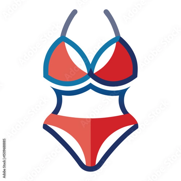 Obraz Bikini swimsuit icon isolated transparent background