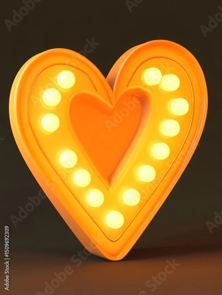 Obraz Illuminated heart graphic