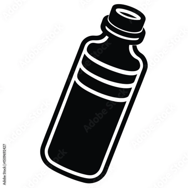 Obraz Outline and glyph style water bottle icon set