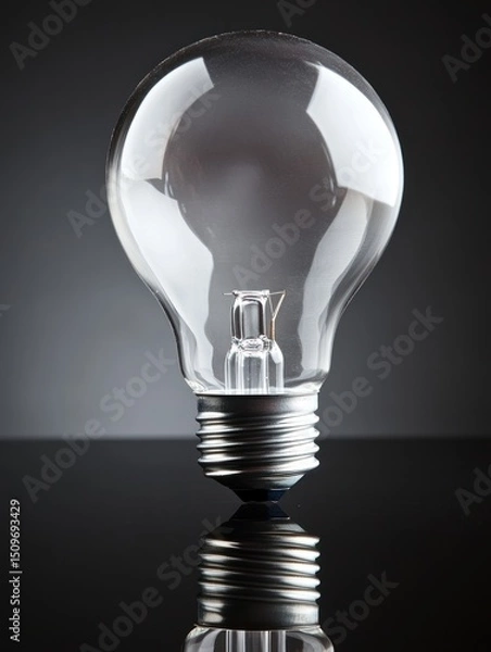 Obraz Illuminating lightbulb reflection