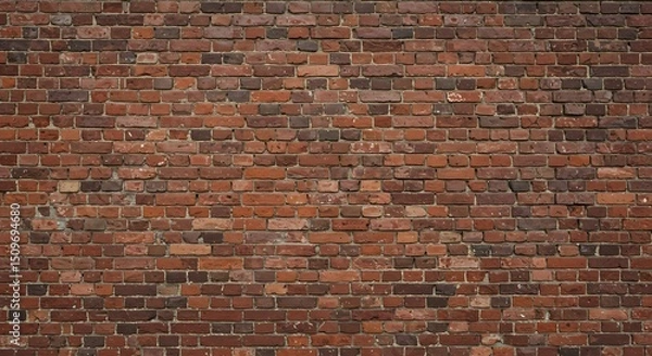 Fototapeta Rustic Red Brick Wall Texture High-Resolution Background Image