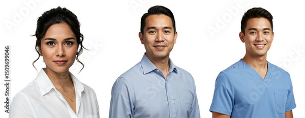 Fototapeta Diverse Group of Adults in Professional Attire for Business and Healthcare Representing Unity and Collaboration