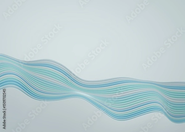 Fototapeta 3D rendering wave pattern abstract background