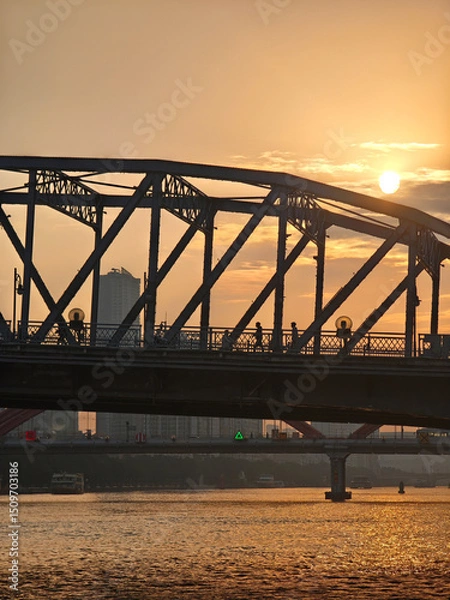 Obraz Beautiful sunset in Guangzhou China.