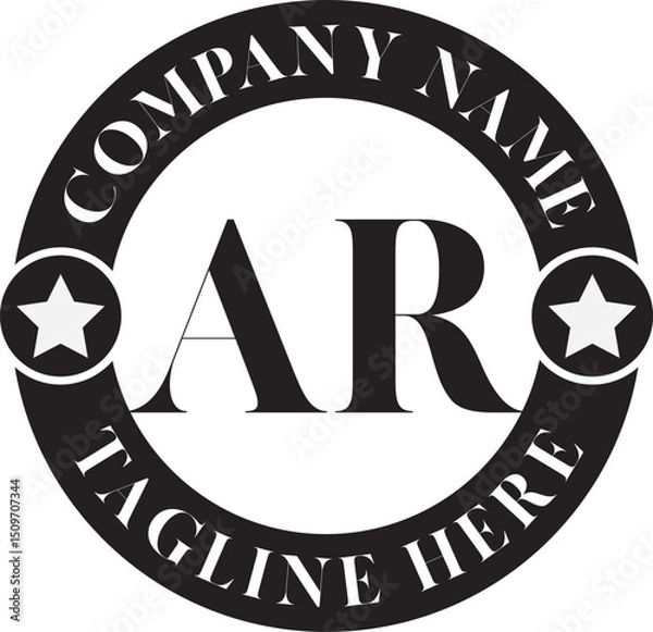 Obraz AR Luxury circle Logo Design AB To AZ