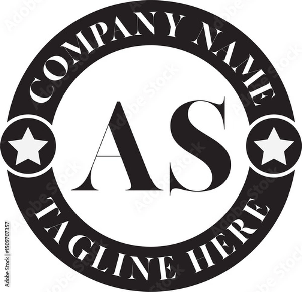 Obraz AS Luxury circle Logo Design AB To AZ