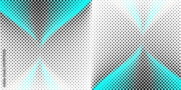 Obraz Minimal geometric background with colorful abstract halftone dots pattern pop art seamless texture smooth design, monochrome gradient halftone dots abstract modern stylish texture background.