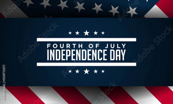 Obraz Design template for the United States Independence Day 4th of July.