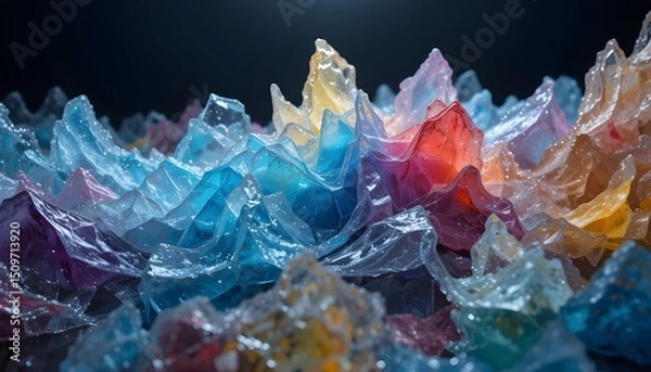 Obraz Colourful Abstract Ice Forms