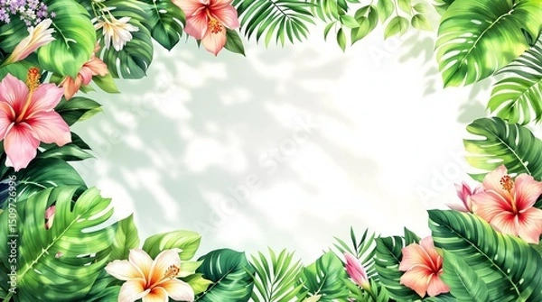 Fototapeta Creative Summer Layout with Ample Copy Area