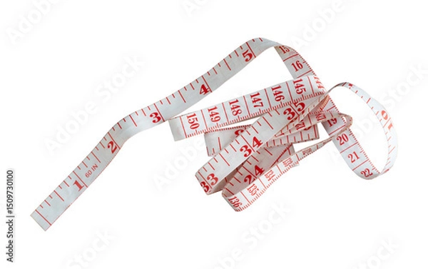 Fototapeta measuring tape isolated on white