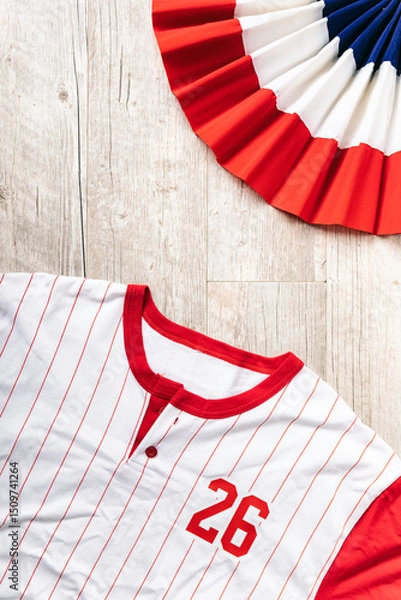Obraz Baseball Jersey And Bunting Background