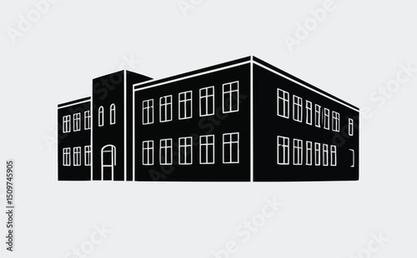 Fototapeta City hall building icon set. vector illustration.
