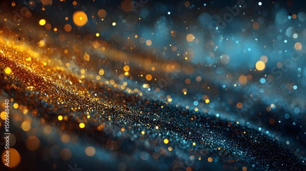 Fototapeta Vibrant abstract image with colorful bokeh lights and shimmering effects.