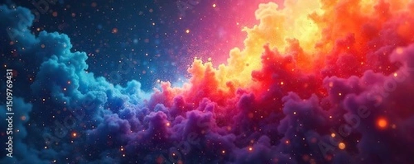 Fototapeta A vibrant, high-energy burst of color and motion, capturing a feeling of intense dynamism and excitement , vibrant, impulsive