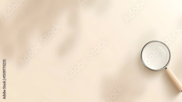 Obraz a magnifying glass, casting a gentle shadow, ready to reveal details