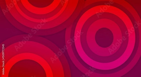 Fototapeta Abstract Circle Pattern in Red and Purple