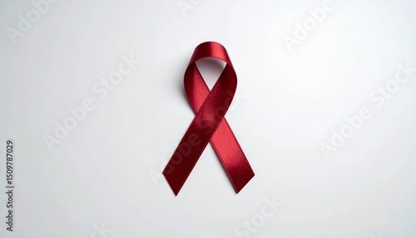 Obraz Photo of maroon awareness ribbon for sickle cell awareness day