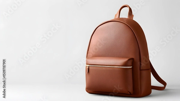 Obraz a leather brown backpack