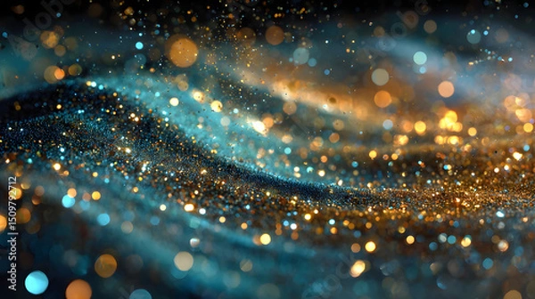 Fototapeta Abstract colorful bokeh with shimmering light effects.