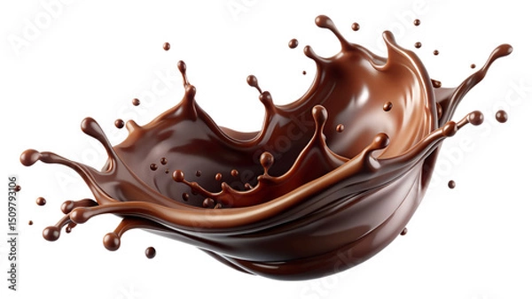 Obraz chocolate splash isolated on white