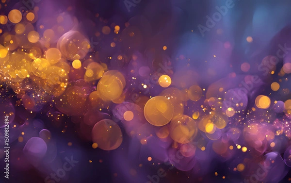 Fototapeta Abstract colorful bubbles with a dreamy background effect.